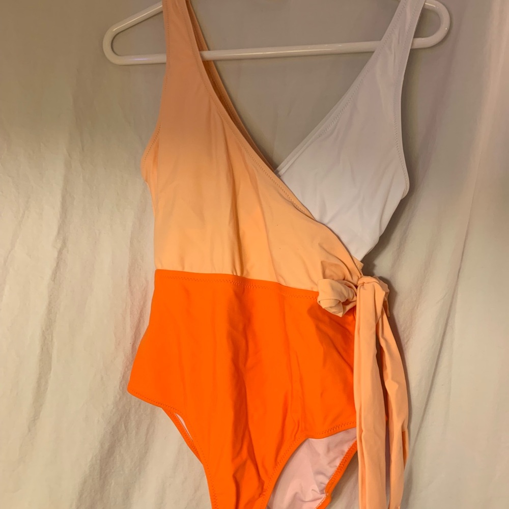 Multi Colored Orange Swimsuit